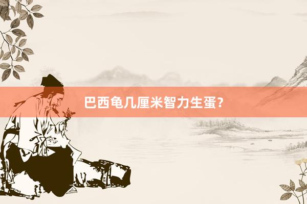 巴西龟几厘米智力生蛋？